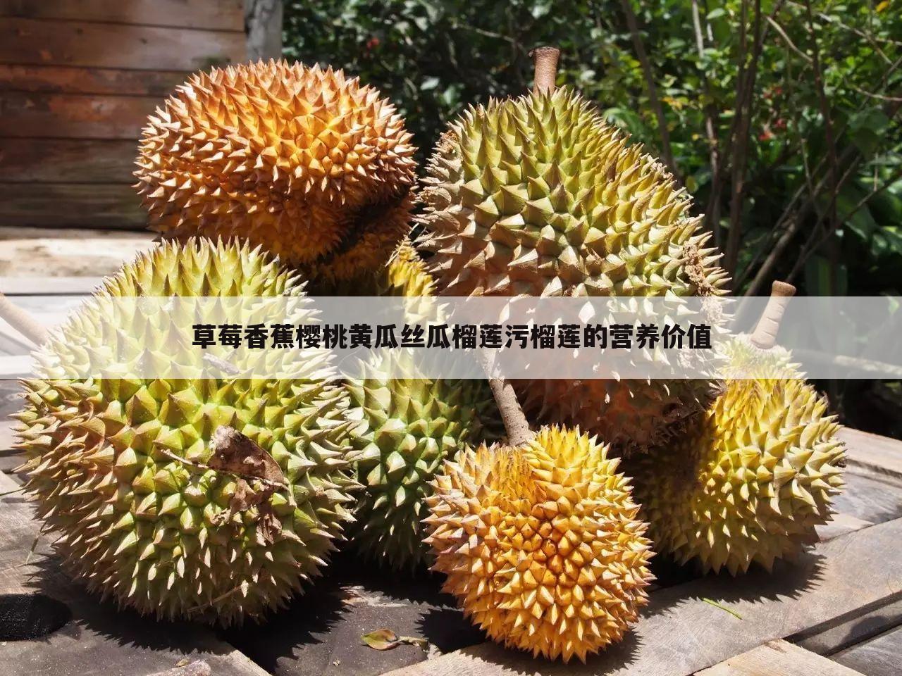 草莓香蕉樱桃黄瓜丝瓜榴莲污榴莲的营养价值
