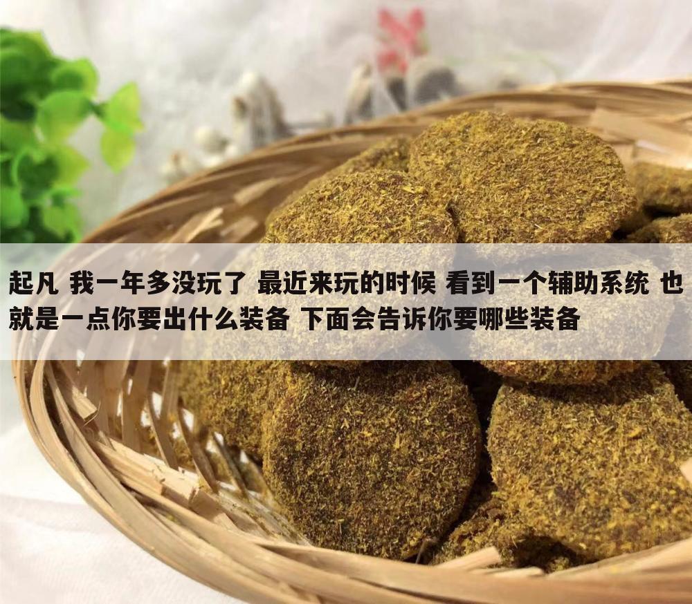 起凡 我一年多没玩了 最近来玩的时候 看到一个辅助系统 也就是一点你要出什么装备 下面会告诉你要哪些装备