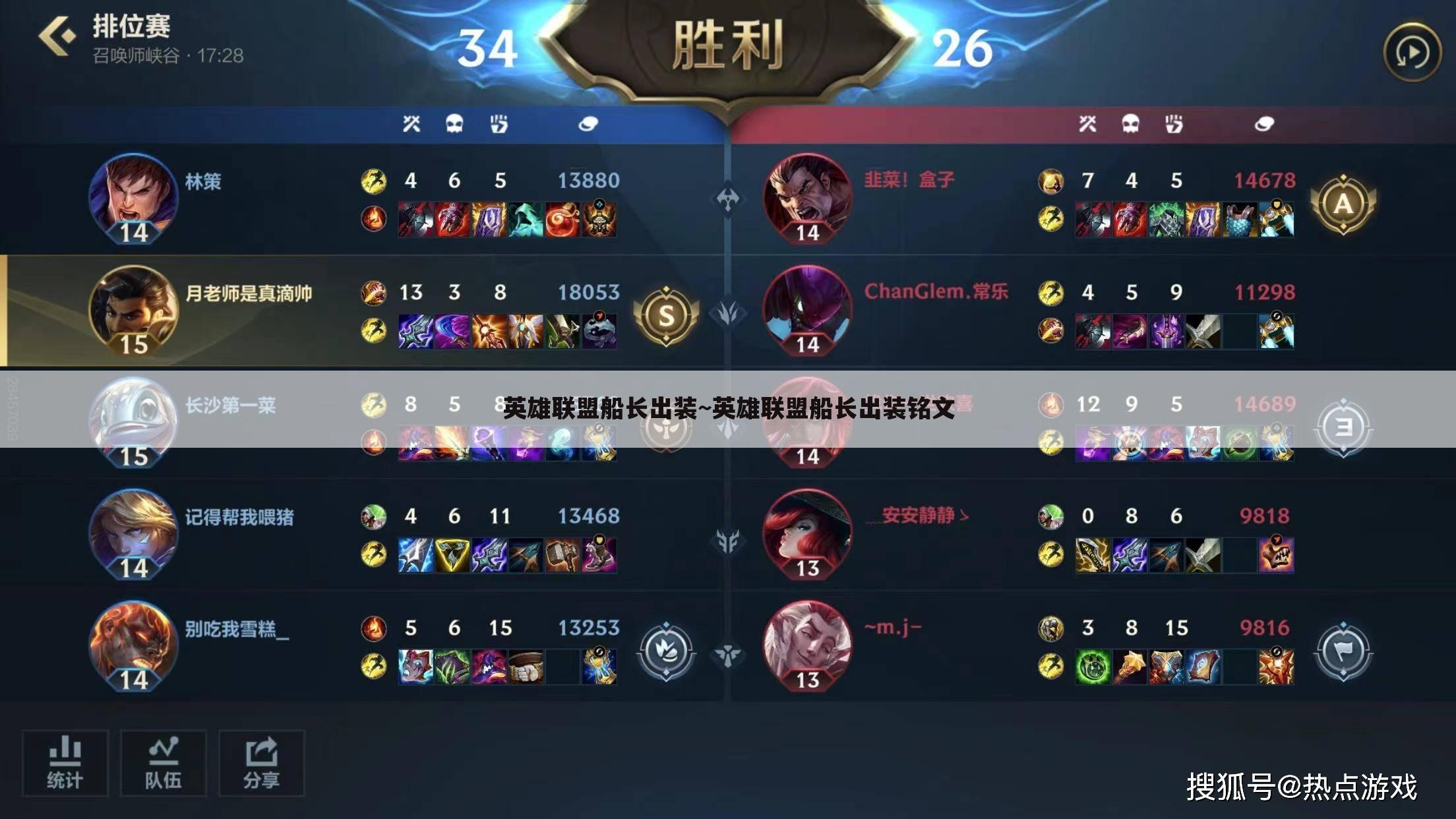 英雄联盟船长出装~英雄联盟船长出装铭文