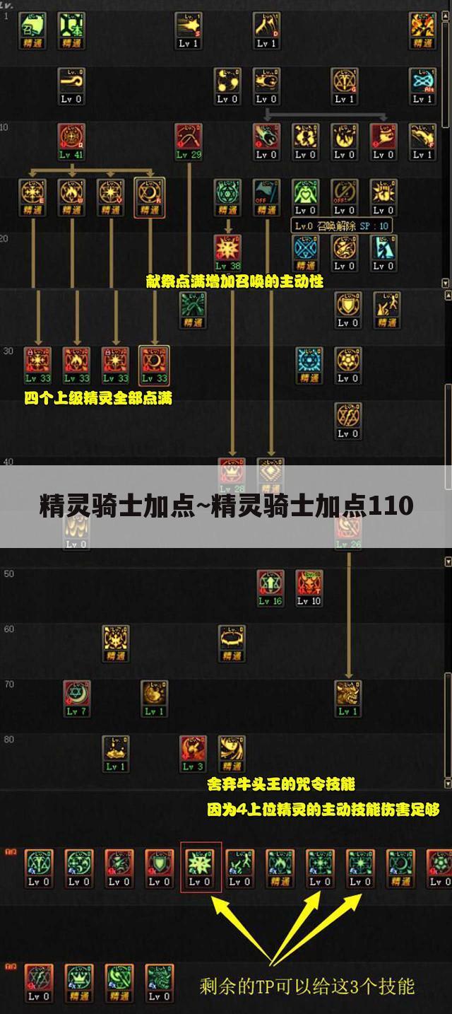 精灵骑士加点~精灵骑士加点110