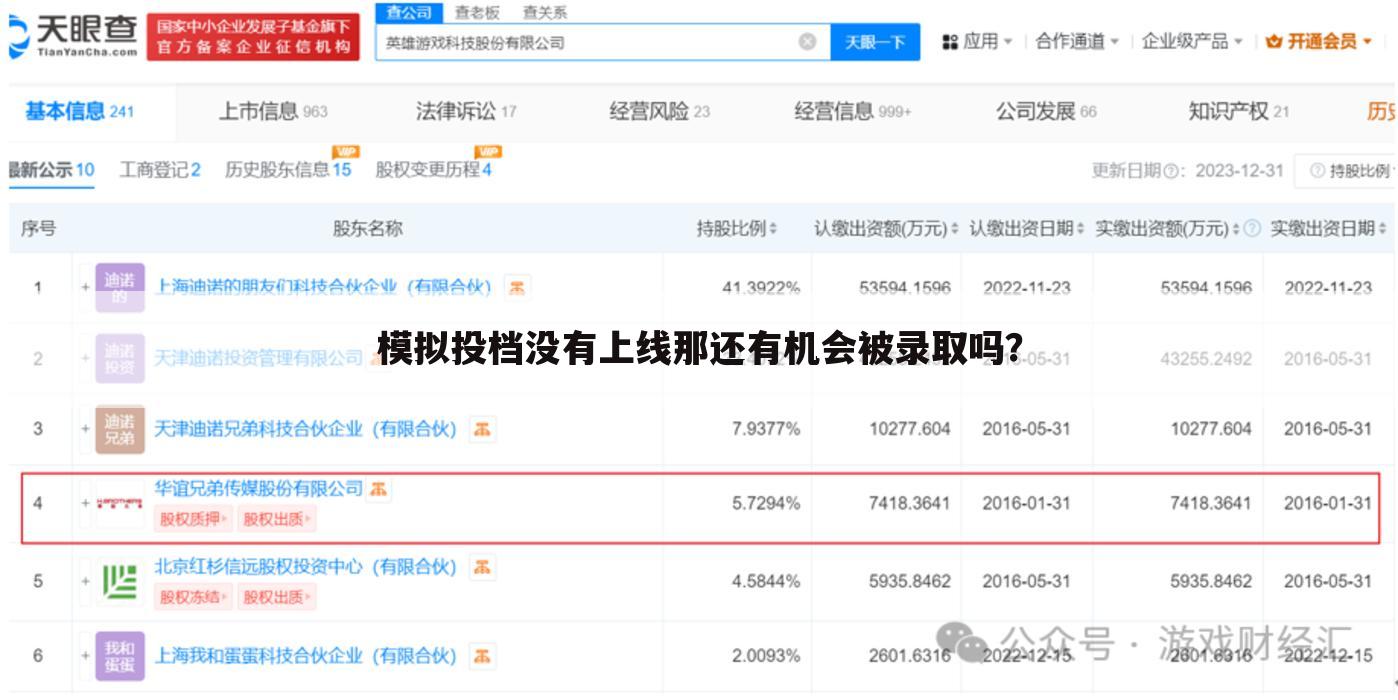 模拟投档没有上线那还有机会被录取吗？