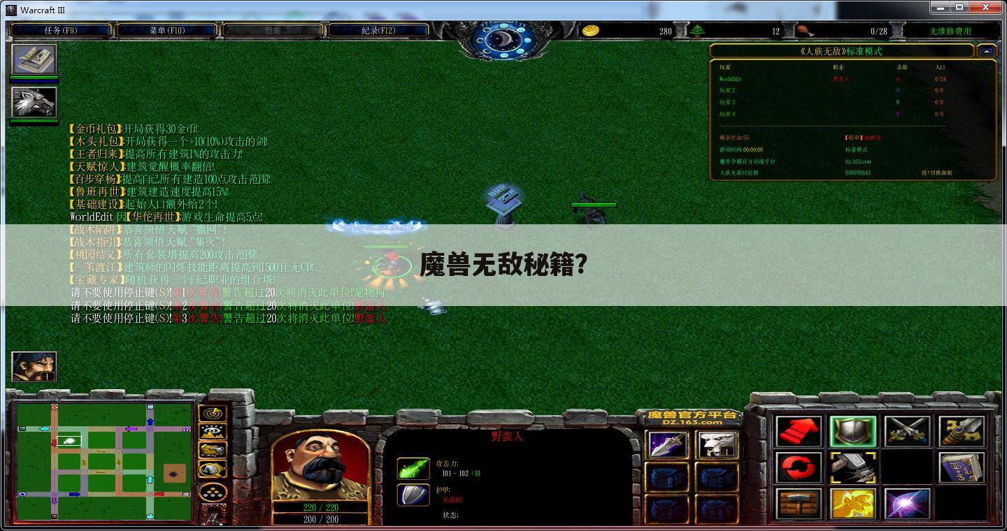 魔兽无敌秘籍?