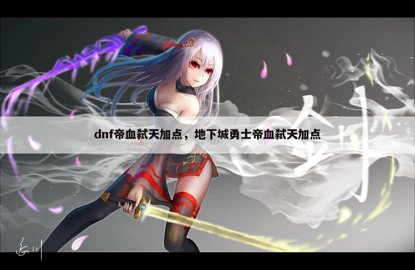 dnf帝血弑天加点，地下城勇士帝血弑天加点