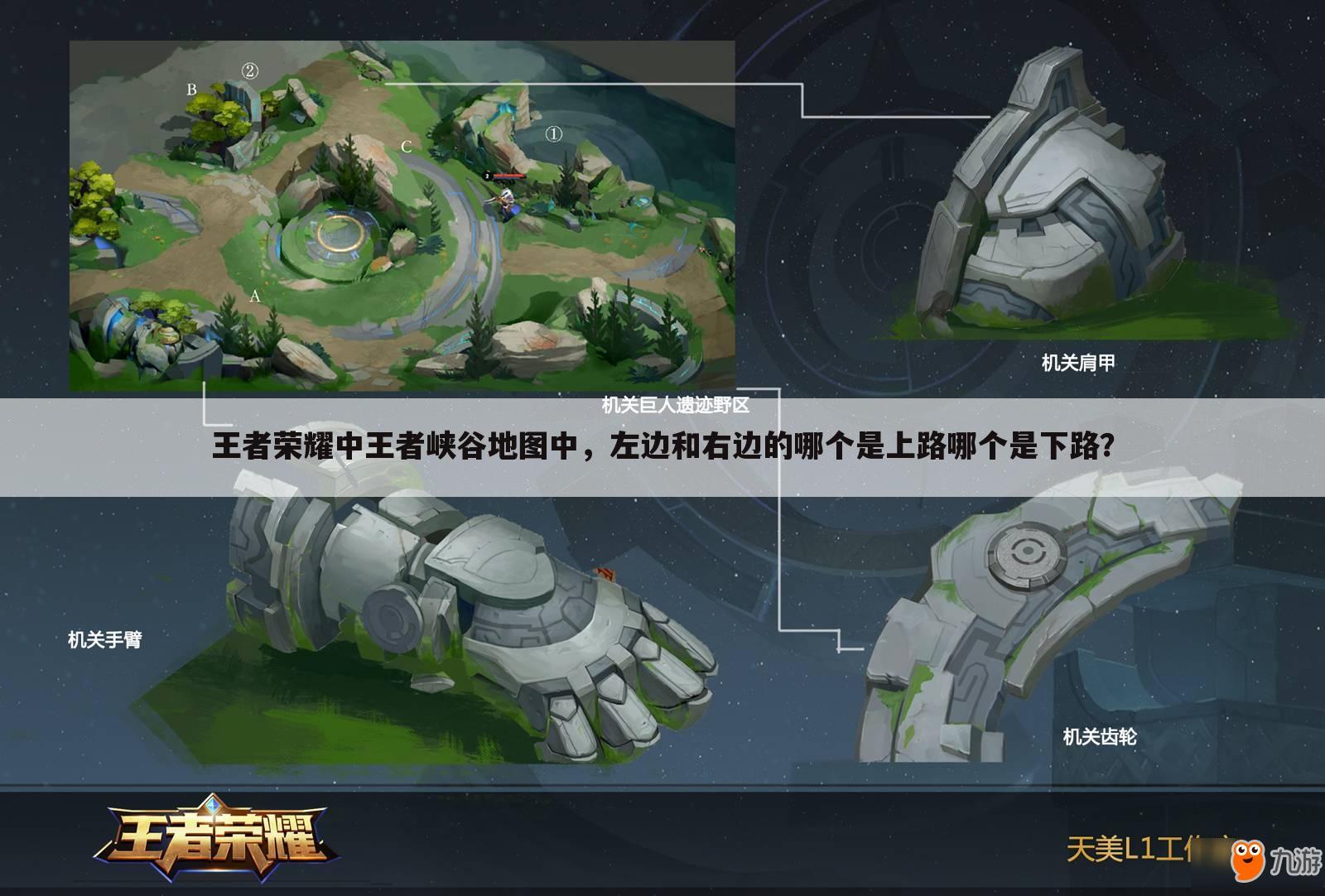 王者荣耀中王者峡谷地图中，左边和右边的哪个是上路哪个是下路？