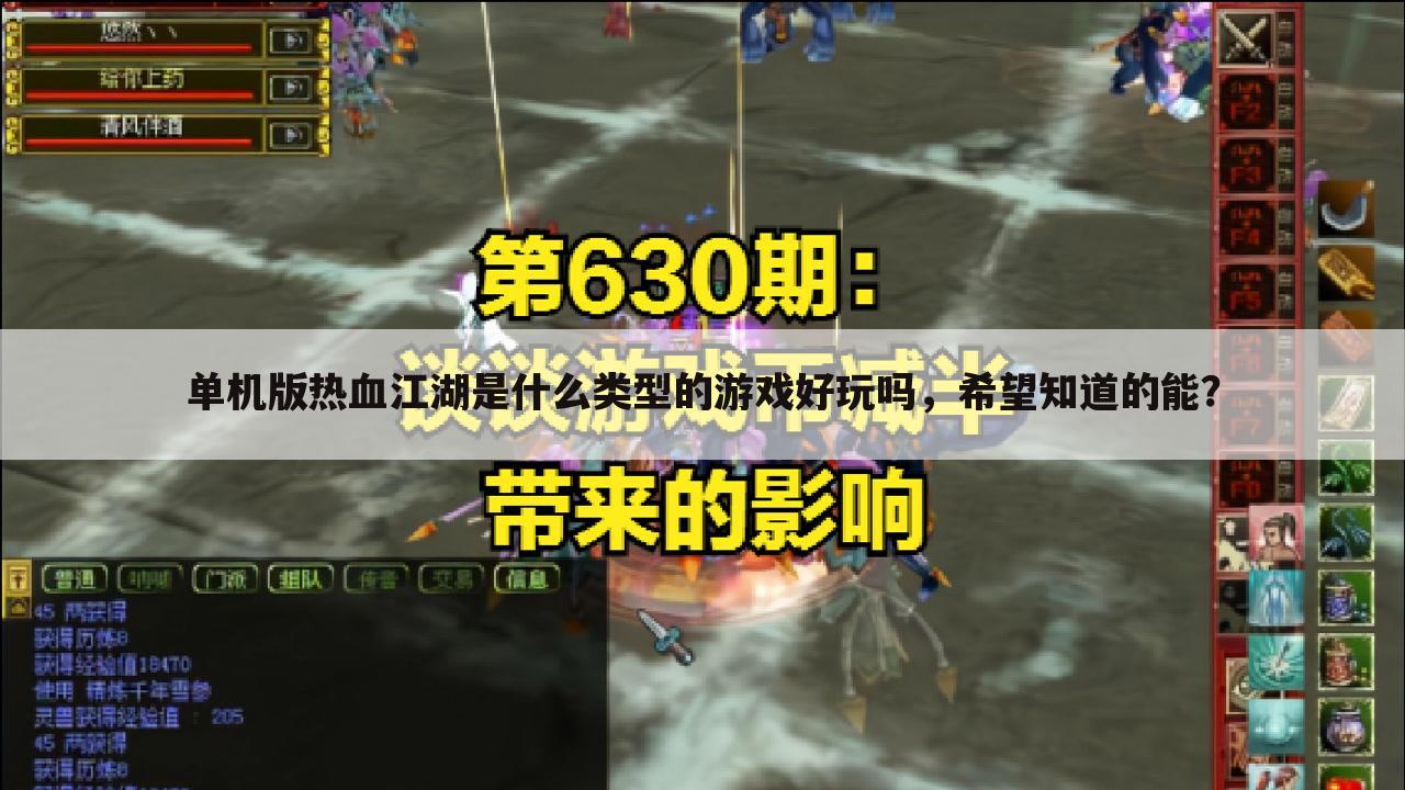 单机版热血江湖是什么类型的游戏好玩吗,希望知道的能?