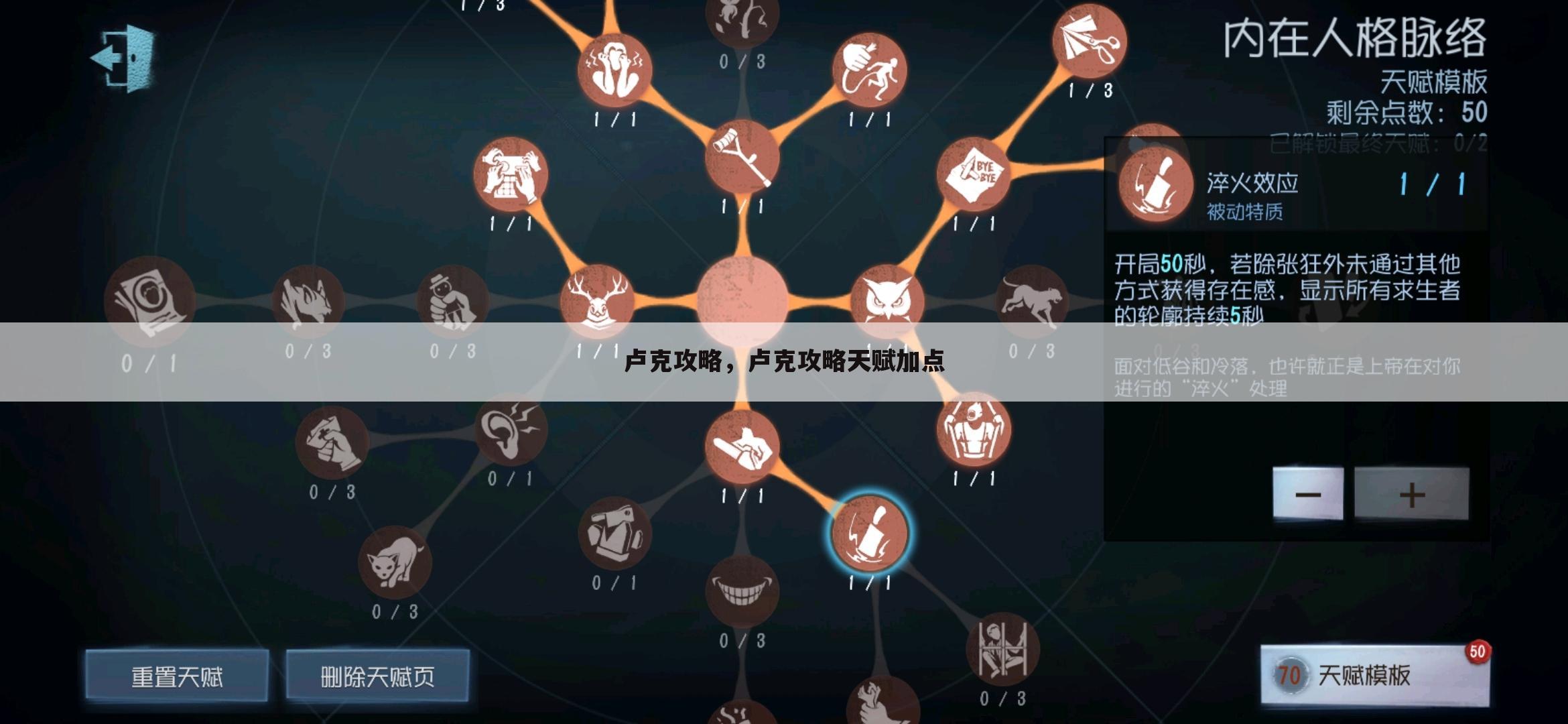卢克攻略，卢克攻略天赋加点