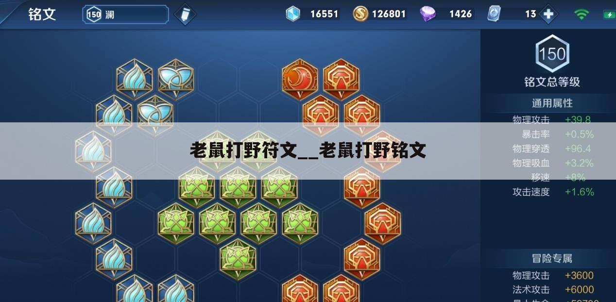 老鼠打野符文__老鼠打野铭文