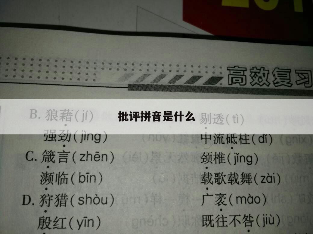 批评拼音是什么