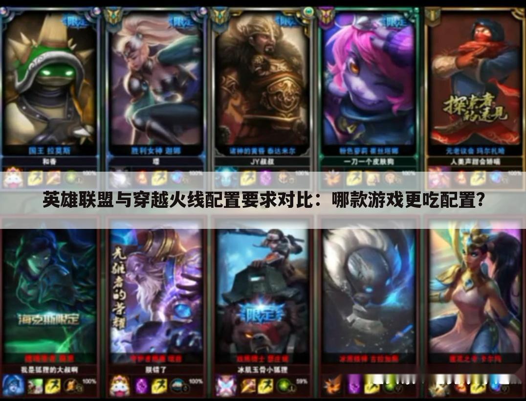 英雄联盟与穿越火线配置要求对比：哪款游戏更吃配置？