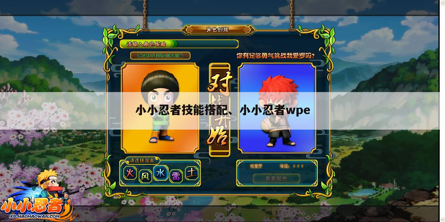 小小忍者技能搭配、小小忍者wpe