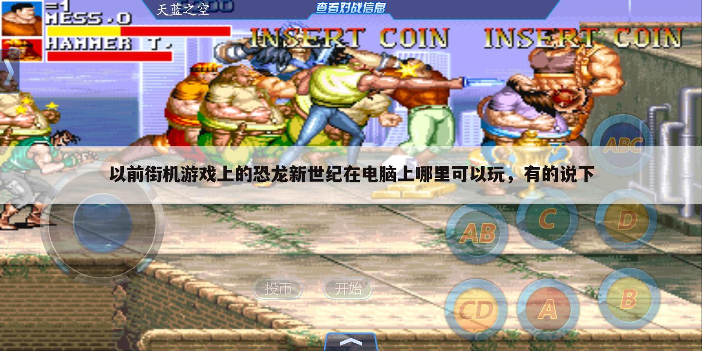 以前街机游戏上的恐龙新世纪在电脑上哪里可以玩，有的说下