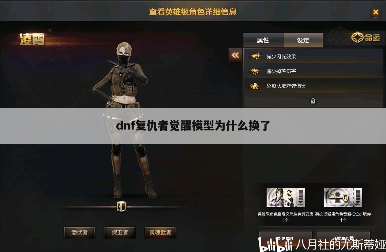 dnf复仇者觉醒模型为什么换了