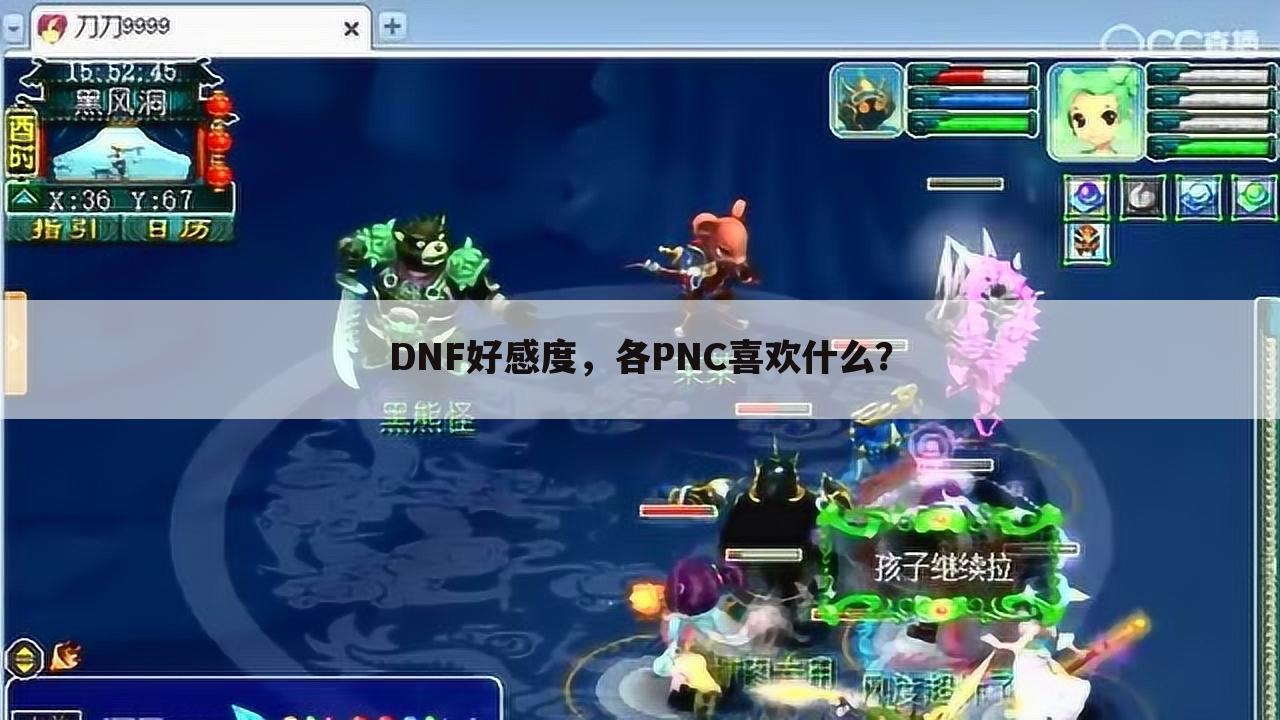 DNF好感度,各PNC喜欢什么?
