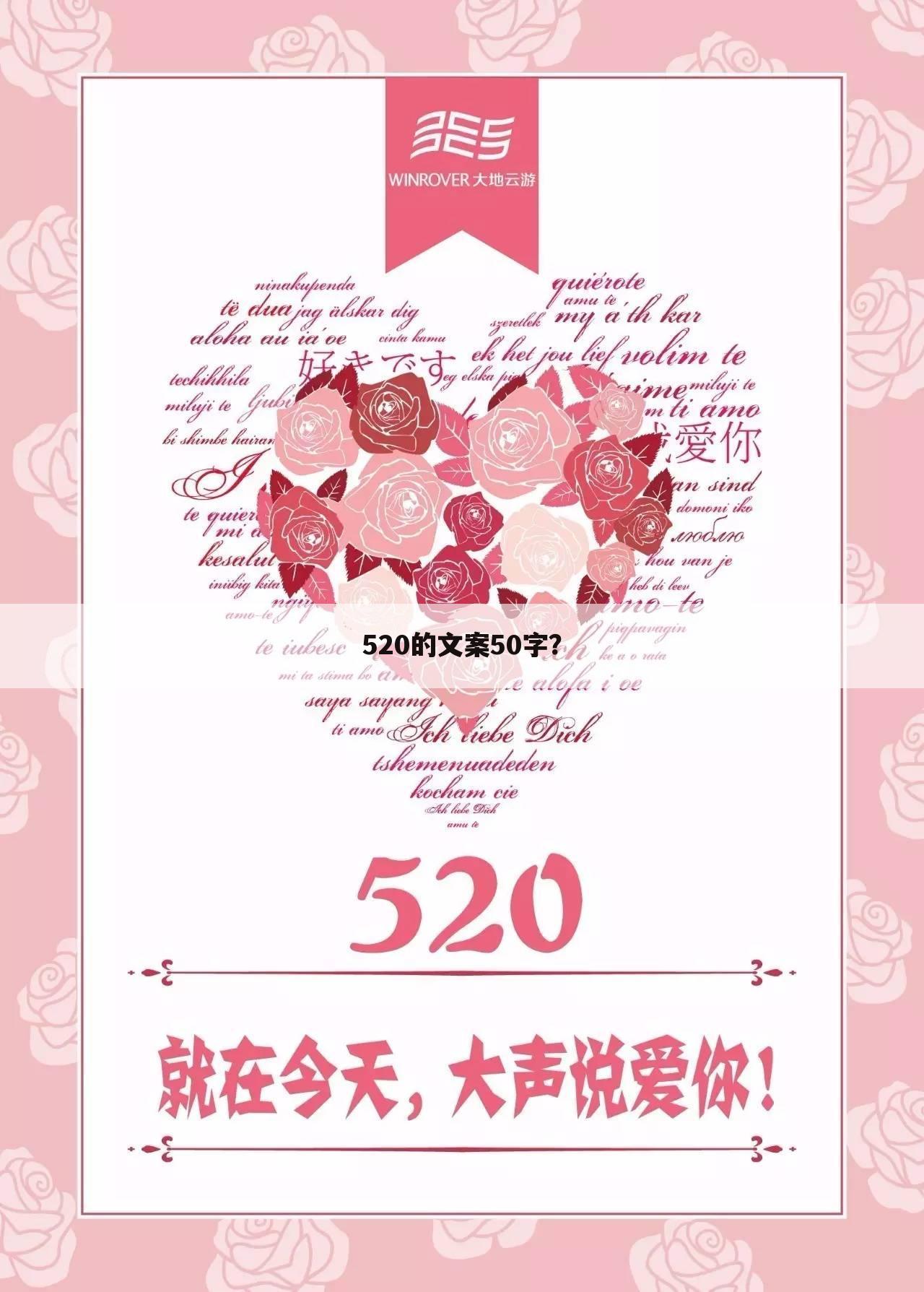 520的文案50字?