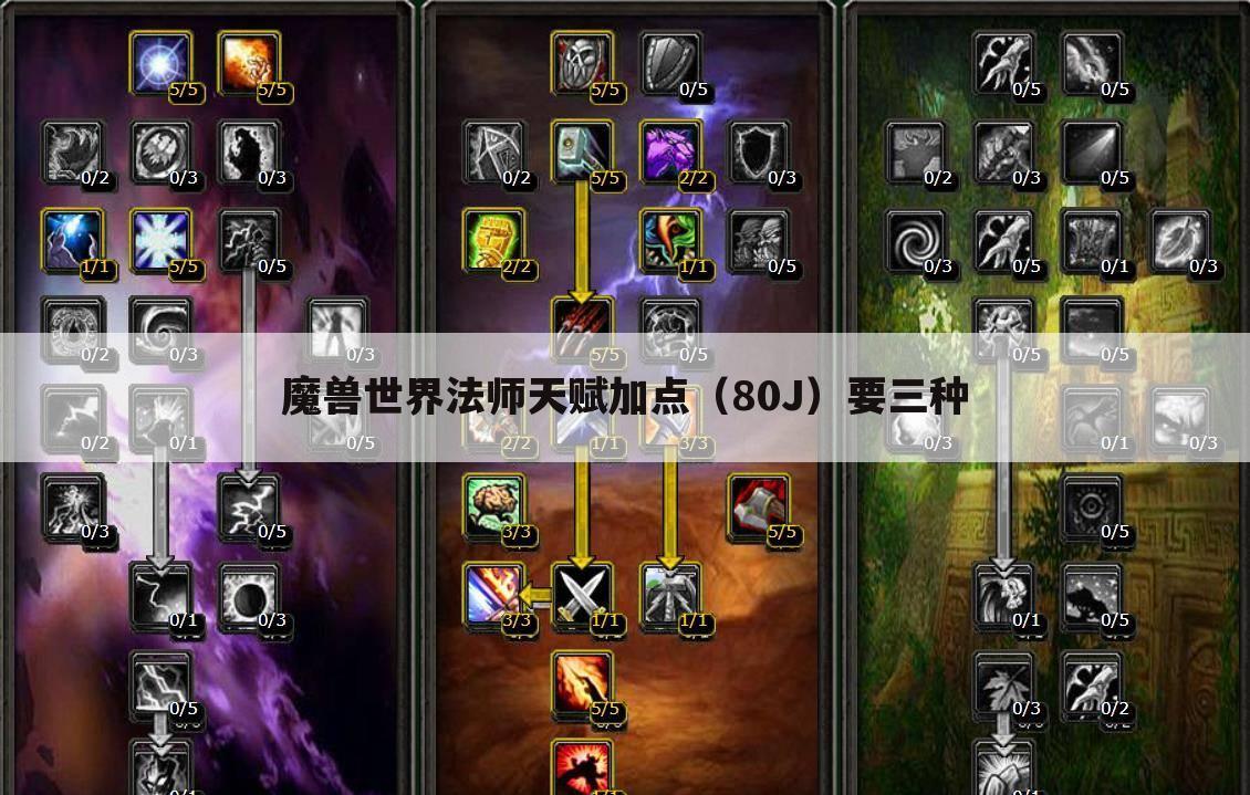 魔兽世界法师天赋加点(80J)要三种