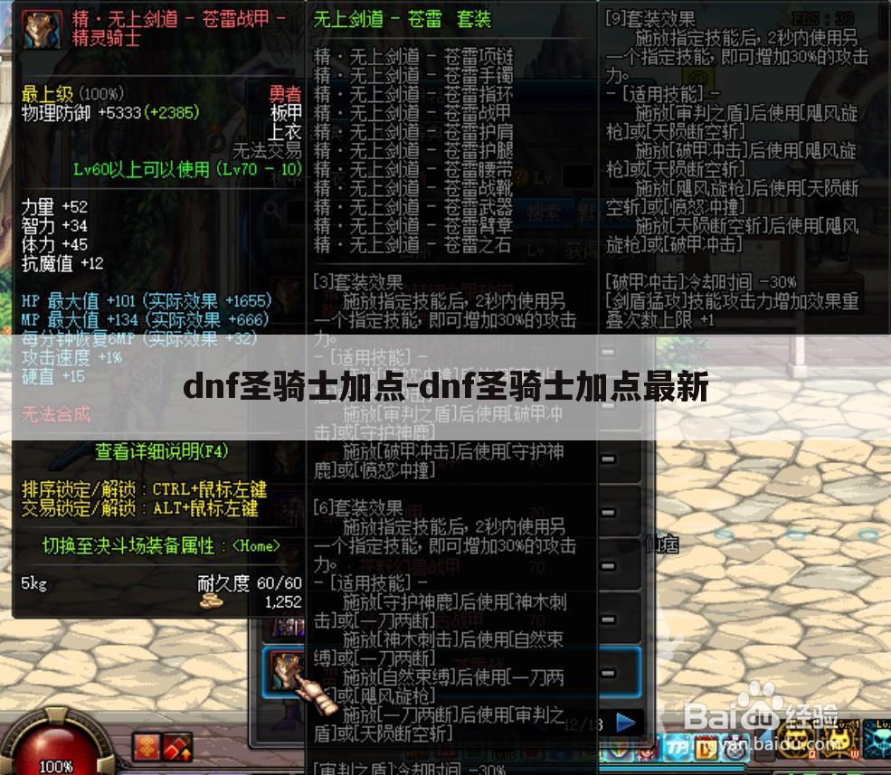 dnf圣骑士加点-dnf圣骑士加点最新