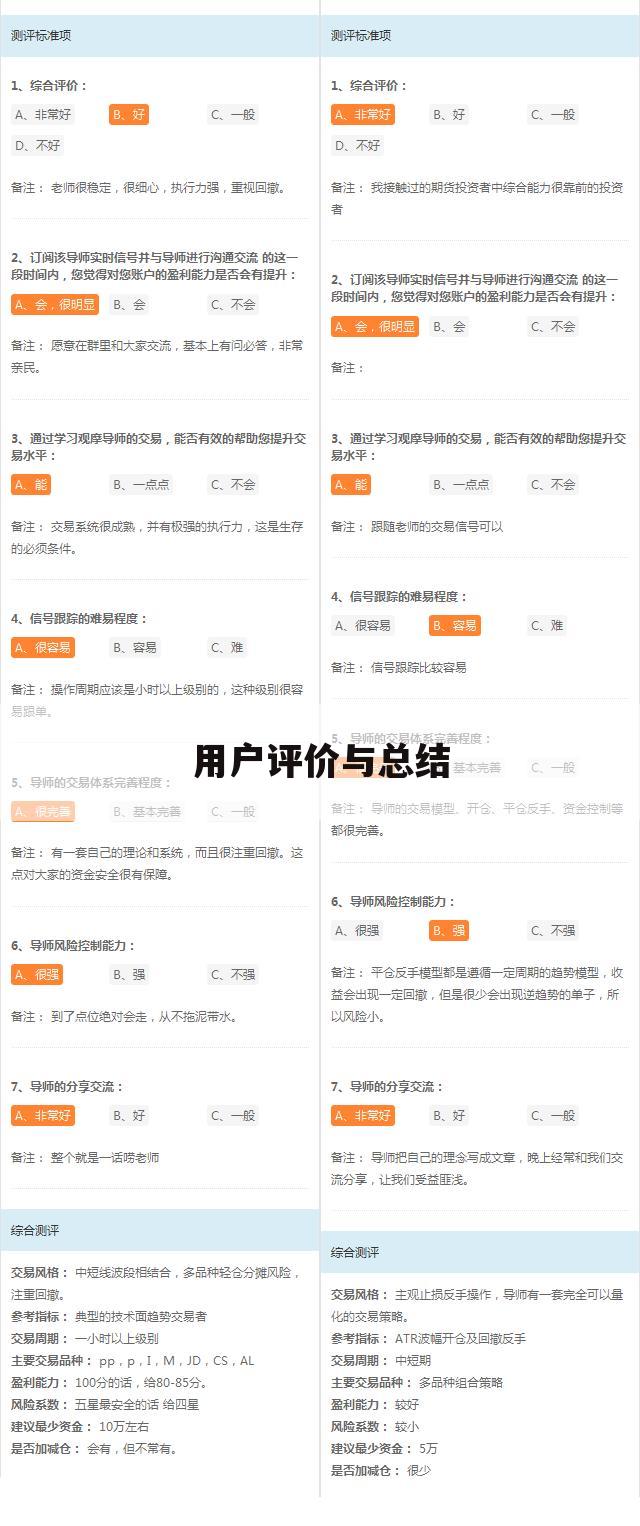 用户评价与总结