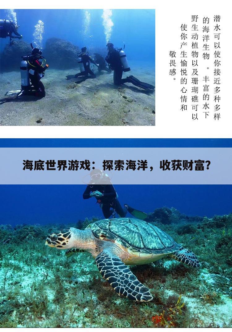 海底世界游戏：探索海洋，收获财富？
