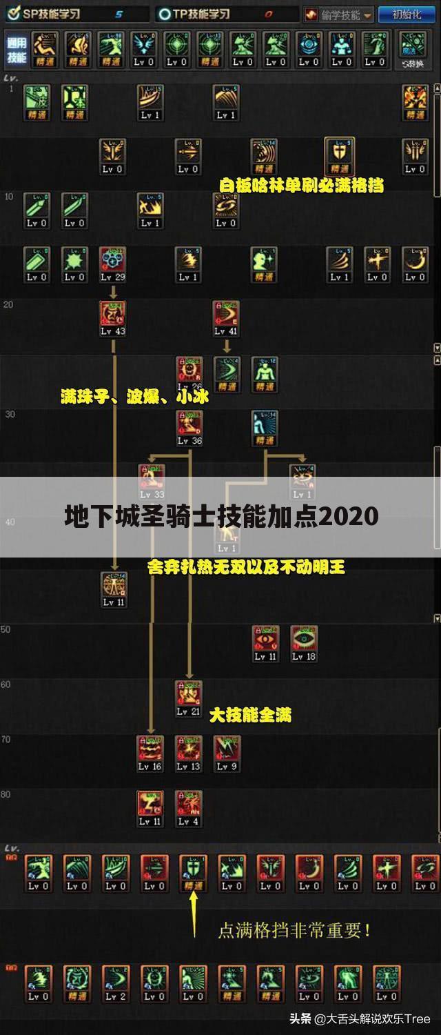 地下城圣骑士技能加点2020