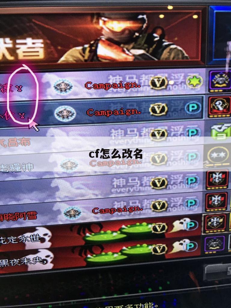 cf怎么改名