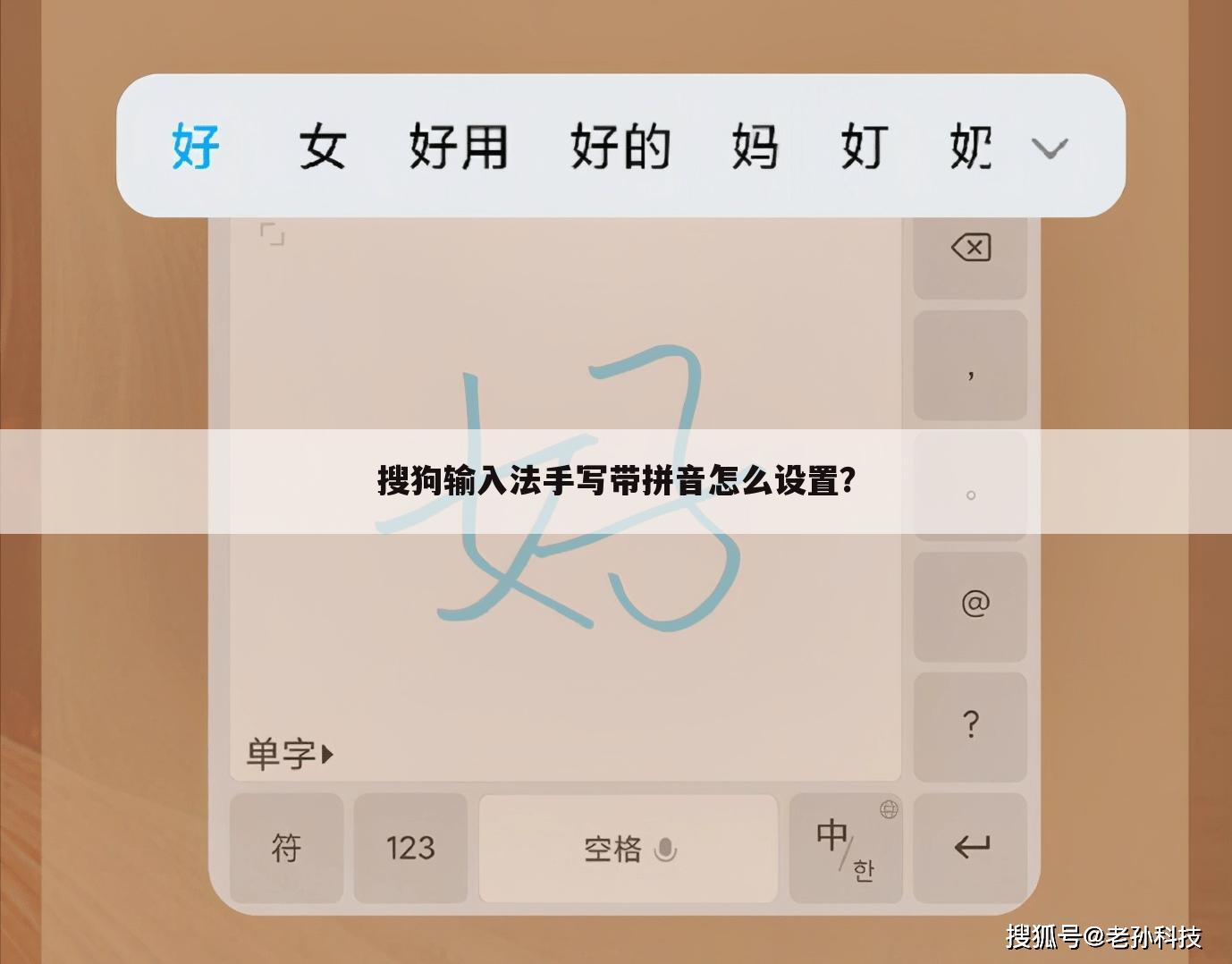 搜狗输入法手写带拼音怎么设置?
