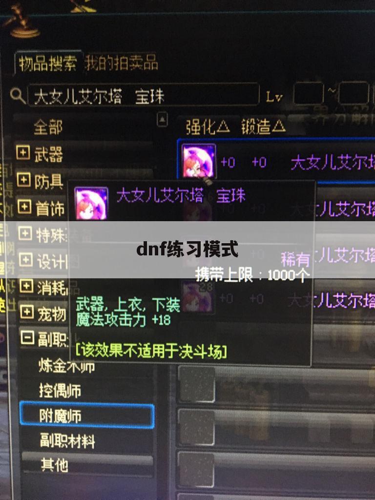 dnf练习模式