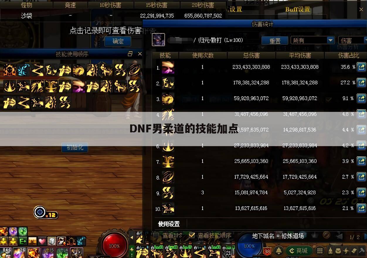 DNF男柔道的技能加点