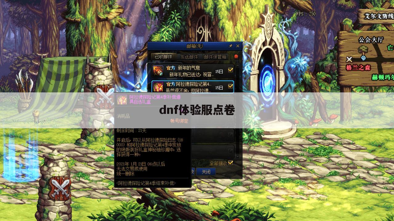 dnf体验服点卷