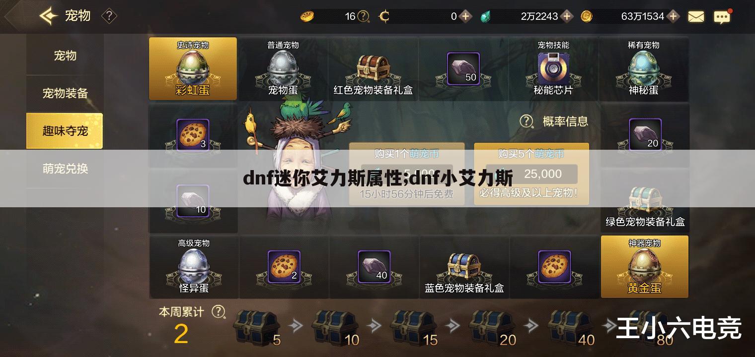 dnf迷你艾力斯属性;dnf小艾力斯