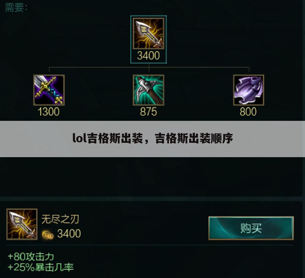 lol吉格斯出装，吉格斯出装顺序