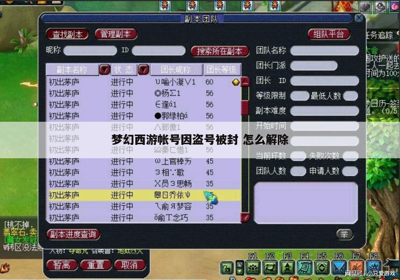 梦幻西游帐号因盗号被封 怎么解除
