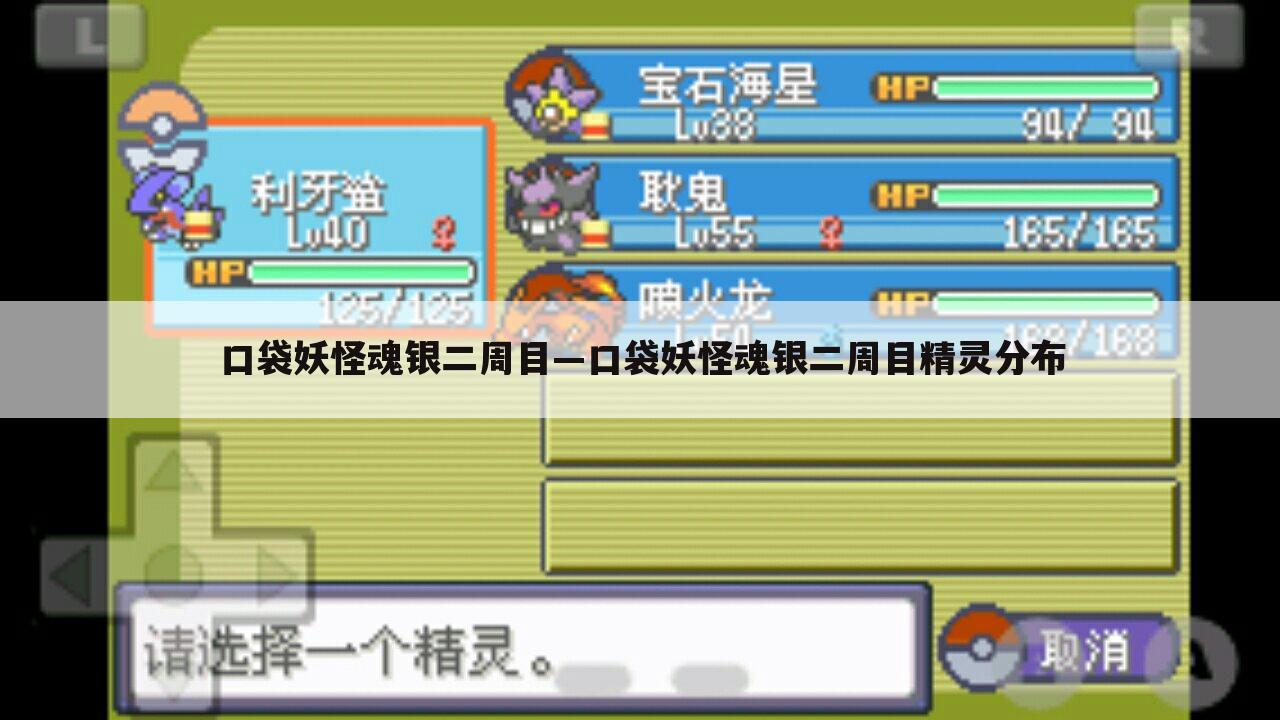 口袋妖怪魂银二周目—口袋妖怪魂银二周目精灵分布