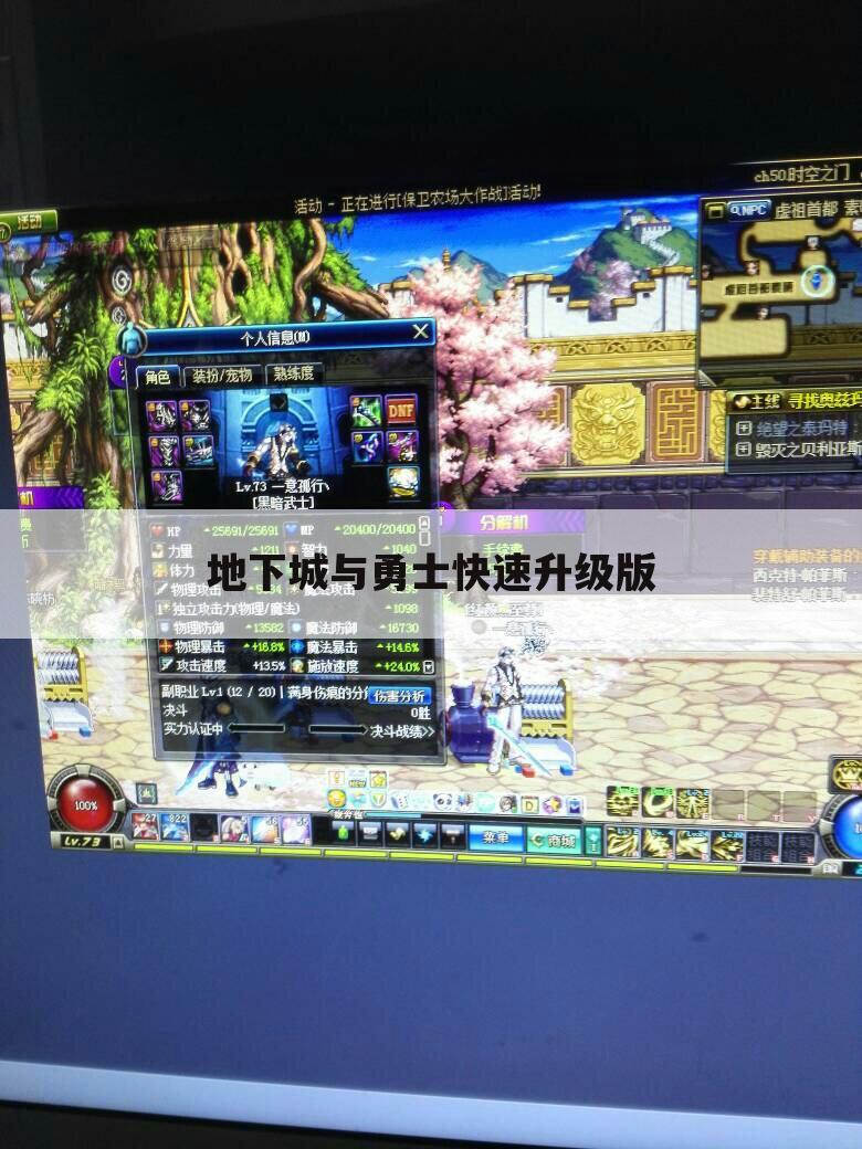 地下城与勇士快速升级版