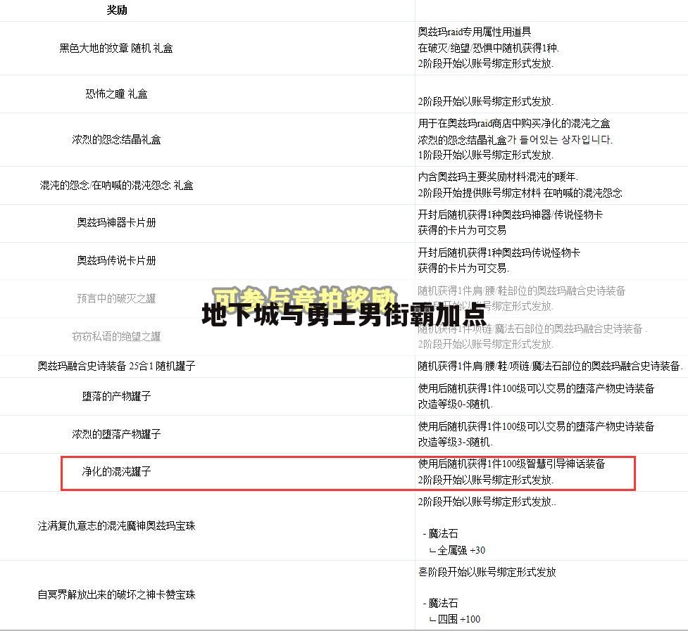 地下城与勇士男街霸加点