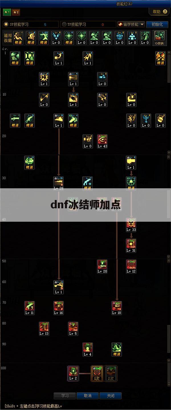 dnf冰结师加点
