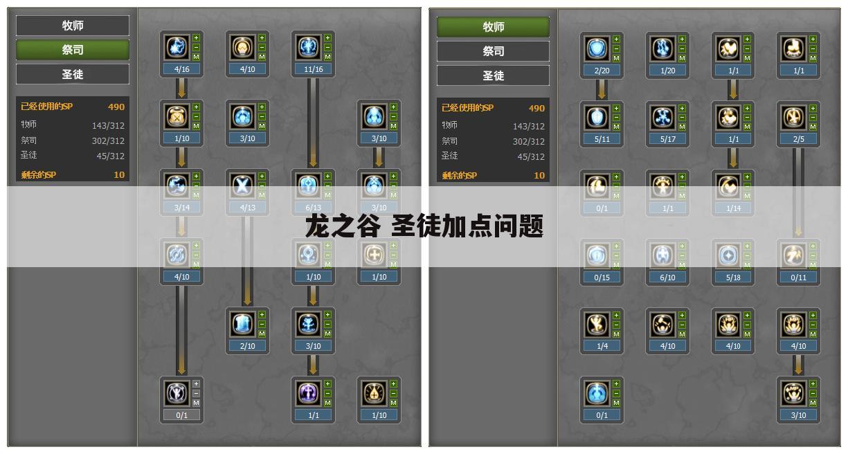 龙之谷 圣徒加点问题