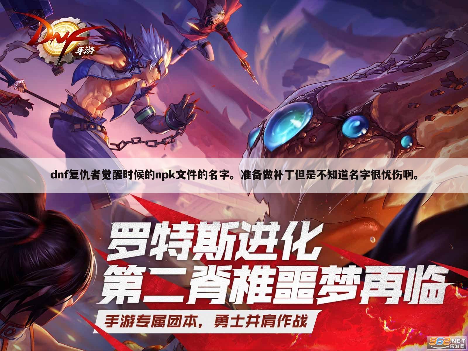 dnf复仇者觉醒时候的npk文件的名字。准备做补丁但是不知道名字很忧伤啊。