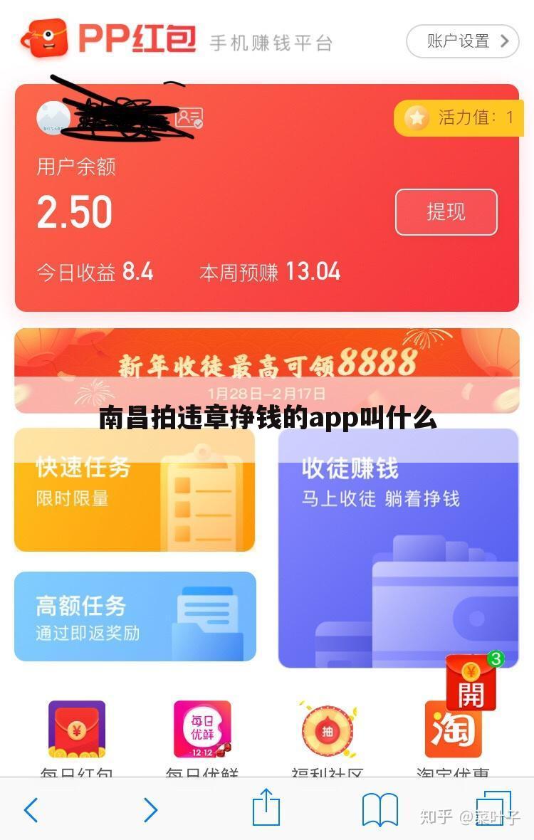 南昌拍违章挣钱的app叫什么