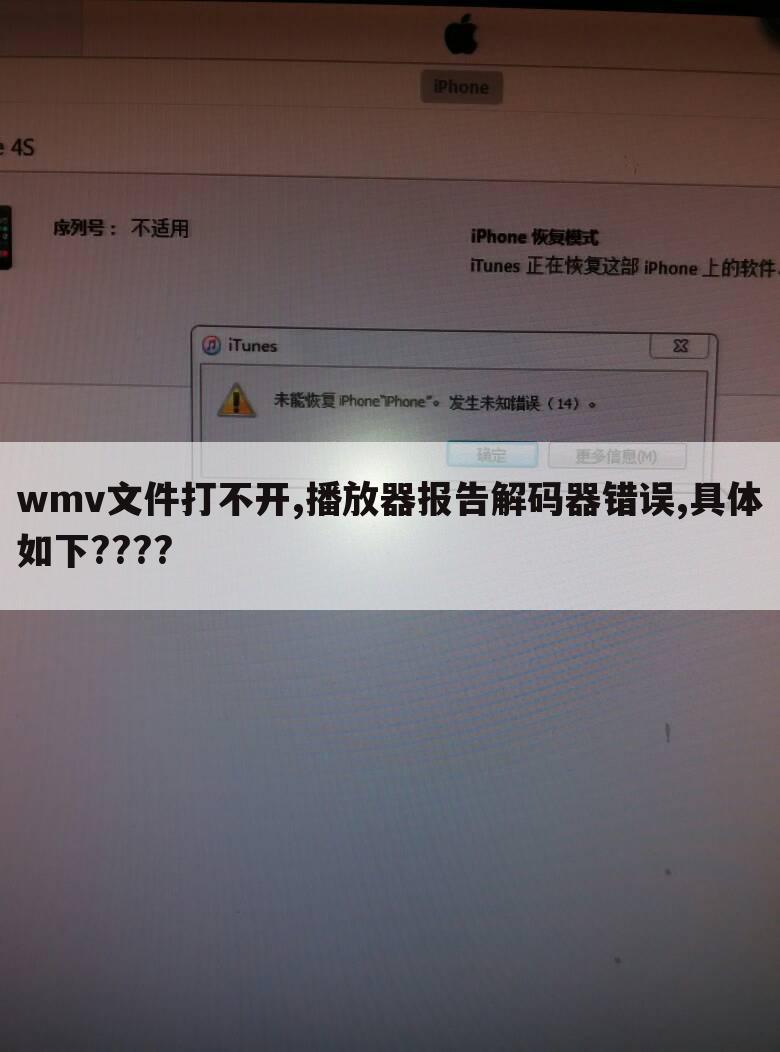 wmv文件打不开,播放器报告解码器错误,具体如下????