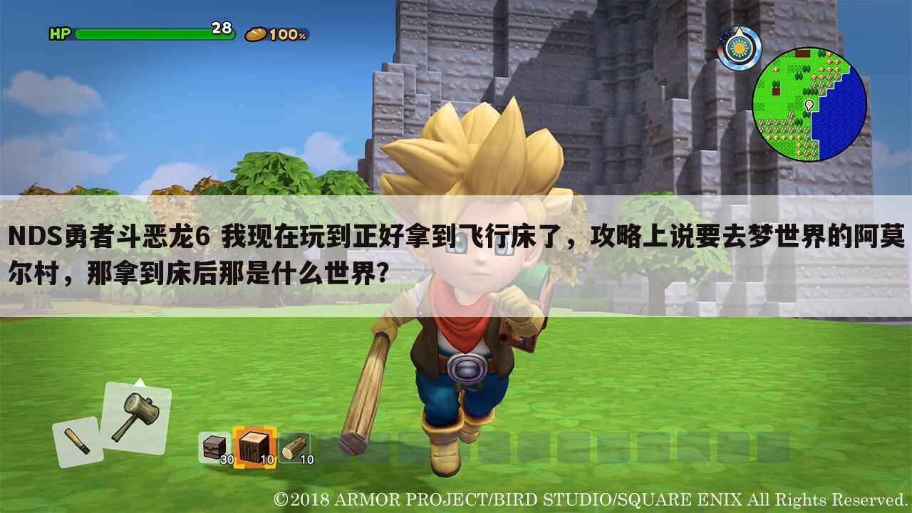 NDS勇者斗恶龙6 我现在玩到正好拿到飞行床了,攻略上说要去梦世界的阿莫尔村,那拿到床后那是什么世界?