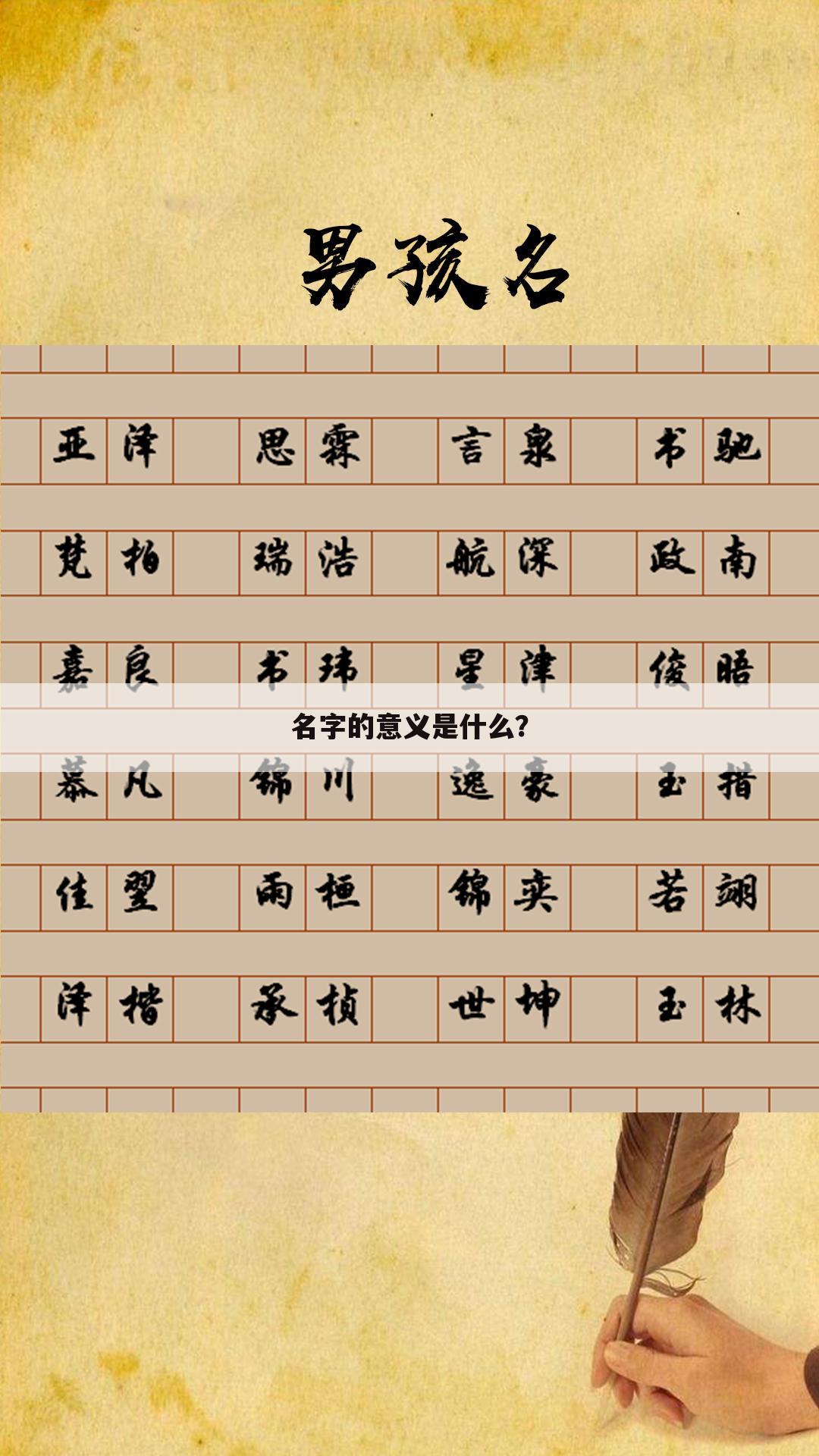 名字的意义是什么?
