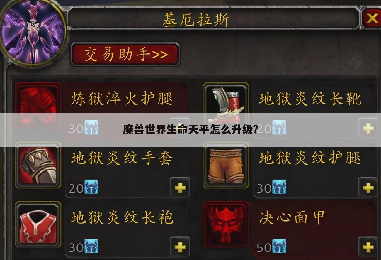 魔兽世界生命天平怎么升级？