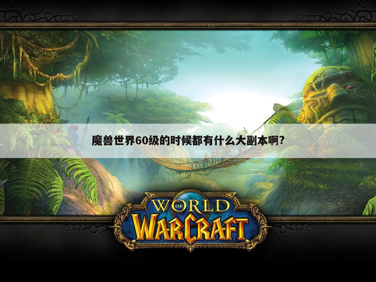 魔兽世界60级的时候都有什么大副本啊?