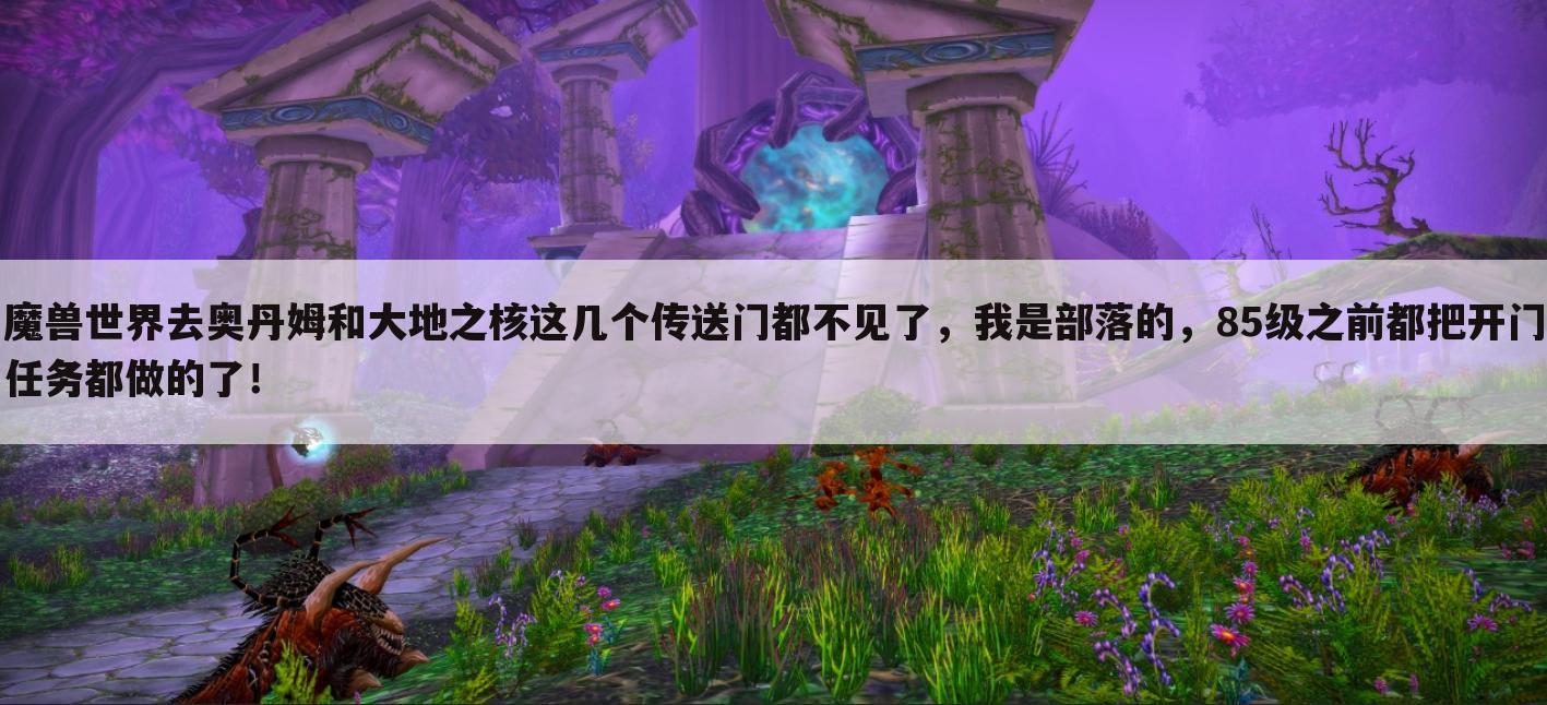 魔兽世界去奥丹姆和大地之核这几个传送门都不见了，我是部落的，85级之前都把开门任务都做的了！