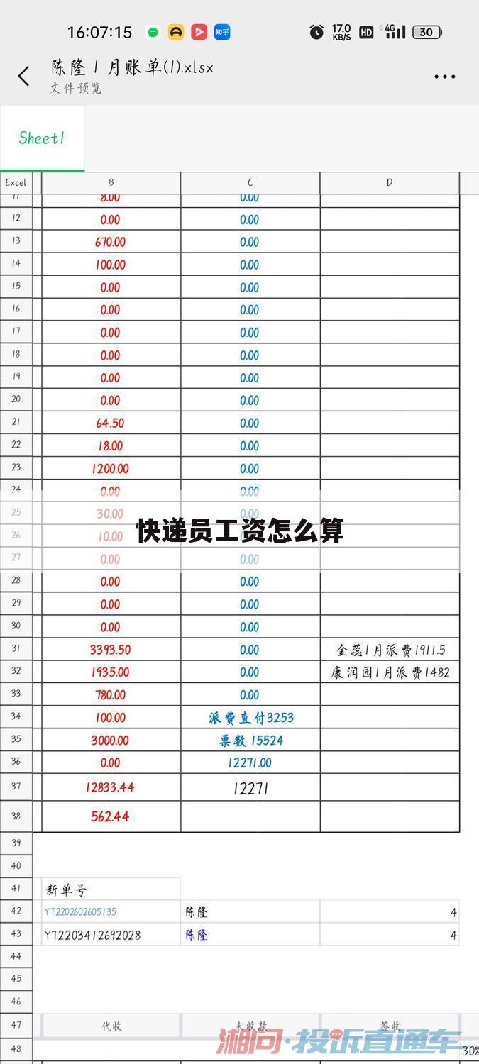 快递员工资怎么算