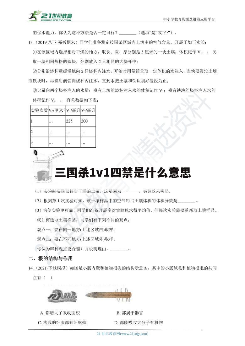 三国杀1v1四禁是什么意思