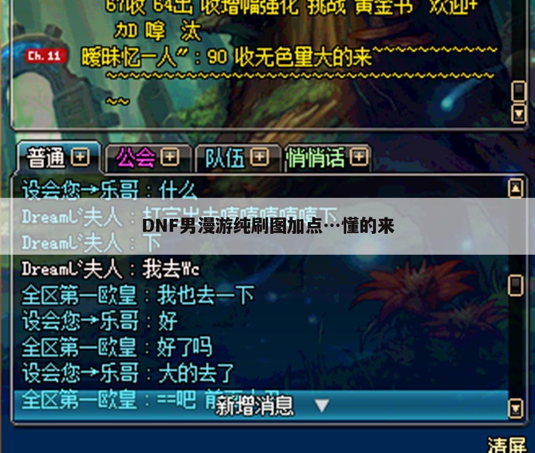 DNF男漫游纯刷图加点…懂的来