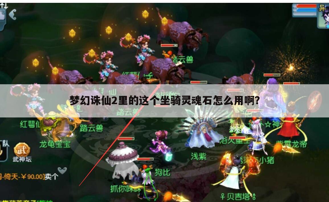 梦幻诛仙2里的这个坐骑灵魂石怎么用啊?