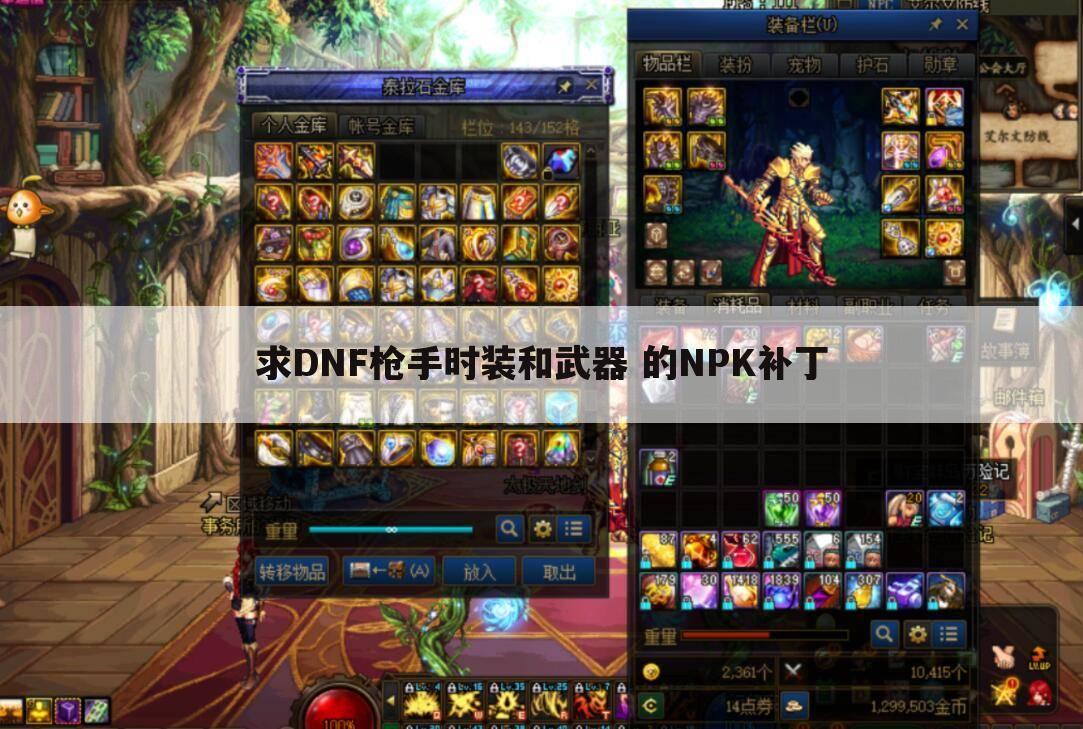 求DNF枪手时装和武器 的NPK补丁