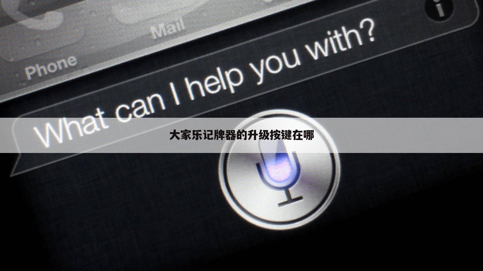 大家乐记牌器的升级按键在哪